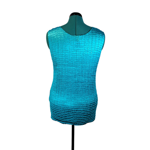 LOT OF 2 Serenade New York Woman Metallic Crepe Tank Top Sleeveless Top Size X - Picture 4 of 13